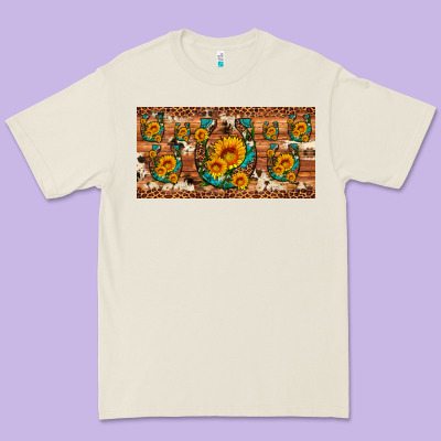 Sunflower Gemstone Leopard Cowhide Horseshoe License Plate Premium Tee Designed By Artiststas