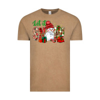 Vintage Coffee let it snow with snowman Vintage Tee - NancyCooperArtShop