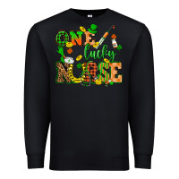 Black St. Patricks Day one lucky nurse Premium Sweatshirt - HowdyJamesFarm