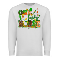Dove Grey St. Patricks Day one lucky nurse Premium Sweatshirt - HowdyJamesFarm