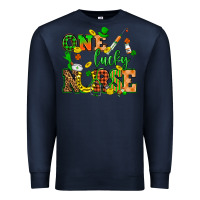 Navy St. Patricks Day one lucky nurse Premium Sweatshirt - HowdyJamesFarm