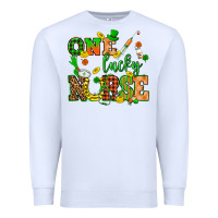 White St. Patricks Day one lucky nurse Premium Sweatshirt - HowdyJamesFarm