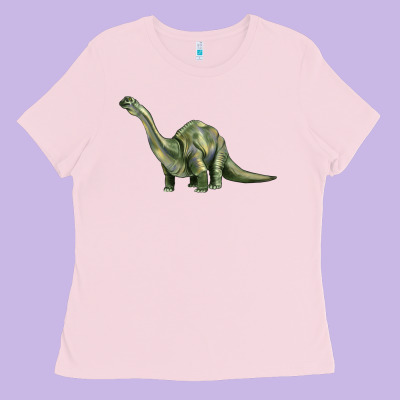 Dinosaur Brontosaurus Ladies Tee Designed By Artiststas