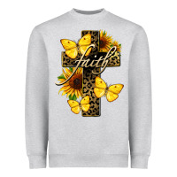 Heather Grey Western Faith Heavyweight Sweatshirt - LillyAllenDesigns
