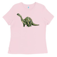 Bubblegum Pink dinosaur brontosaurus Ladies Tee - Artiststas