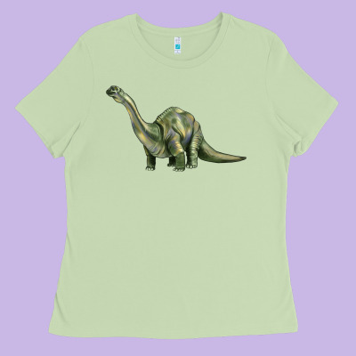 Dinosaur Brontosaurus Ladies Tee Designed By Artiststas