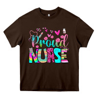 Chocolate Brown proud nurse Heavy Core Tee - BundleAndBundleShop