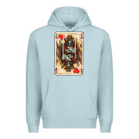 Blue Mist King Of Hearts Cowboy Premium Hoodie - HowdyJamesFarm