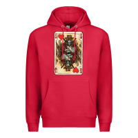Cardinal King Of Hearts Cowboy Premium Hoodie - HowdyJamesFarm