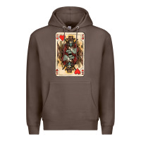 Coffee King Of Hearts Cowboy Premium Hoodie - HowdyJamesFarm