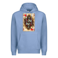 Colony Blue King Of Hearts Cowboy Premium Hoodie - HowdyJamesFarm