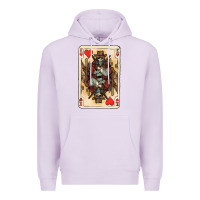 Lilac King Of Hearts Cowboy Premium Hoodie - HowdyJamesFarm