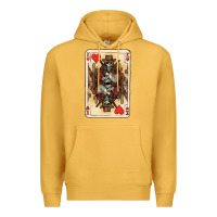 Mustard King Of Hearts Cowboy Premium Hoodie - HowdyJamesFarm