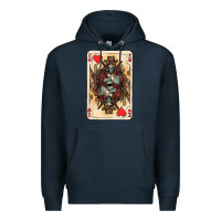 Navy King Of Hearts Cowboy Premium Hoodie - HowdyJamesFarm