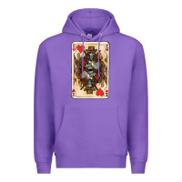 Purple King Of Hearts Cowboy Premium Hoodie - HowdyJamesFarm