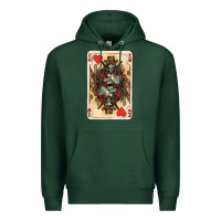 Sports Green King Of Hearts Cowboy Premium Hoodie - HowdyJamesFarm