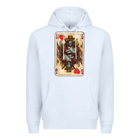 White King Of Hearts Cowboy Premium Hoodie - HowdyJamesFarm