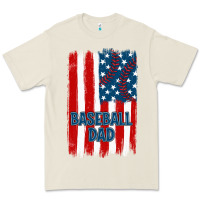 Baseball Dad American Flag Premium Tee | Teevron