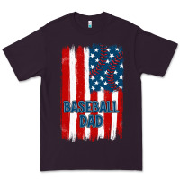 Plum baseball dad american flag Premium Tee - JahusDesignShop
