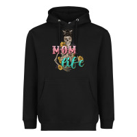 Black Mom life with skull Mother's Day Heavyweight Hoodie - CowGirlArtShop