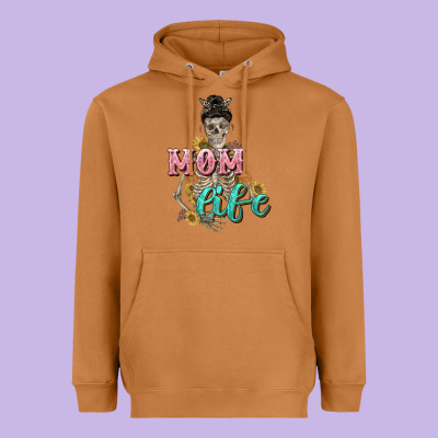Mom Life With Skull Mother's Day Heavyweight Hoodie Designed By Cowgirlartshop