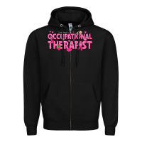 Black breast cancer occupational therapist Zipper Hoodie - texasbilliewilder