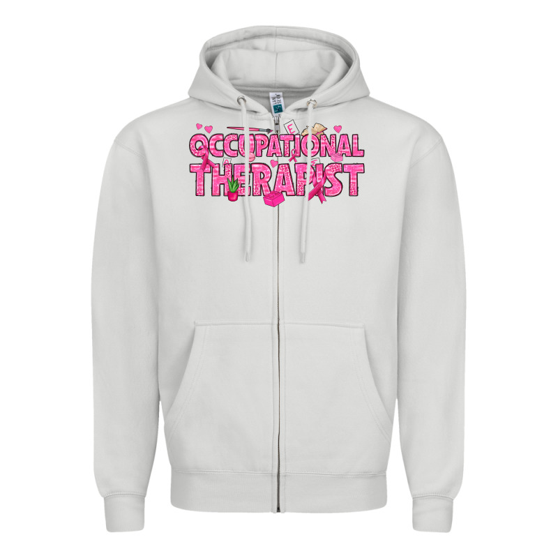 Breast Cancer Occupational Therapist Zipper Hoodie by texasbilliewilder | Teevron