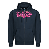 Navy breast cancer occupational therapist Zipper Hoodie - texasbilliewilder