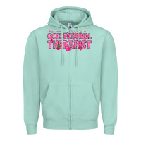 Seafoam breast cancer occupational therapist Zipper Hoodie - texasbilliewilder