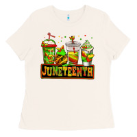 Bone juneteenth afro coffee cups Ladies Tee - Jasminsmagicworld
