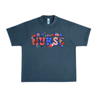 Midnight Navy 4th of july nurse Urban Heavy Tee - NancyCooperArtShop