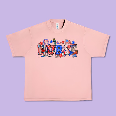 4th Of July Nurse Urban Heavy Tee Designed By Nancycooperartshop