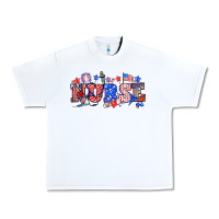 White 4th of july nurse Urban Heavy Tee - NancyCooperArtShop