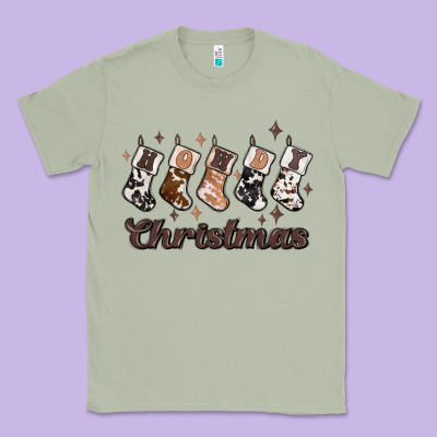Howdy Christmas Classic Tee Designed By Maliassmallbusiness