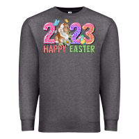 Charcoal Heather 2023 Happy Easter Premium Sweatshirt - CowGirlArtShop