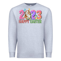 Heather Grey 2023 Happy Easter Premium Sweatshirt - CowGirlArtShop