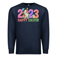 Navy 2023 Happy Easter Premium Sweatshirt - CowGirlArtShop