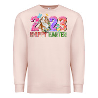 Pale Pink 2023 Happy Easter Premium Sweatshirt - CowGirlArtShop