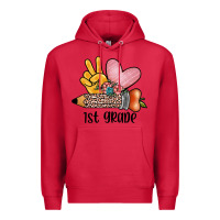 Cardinal peace love 1st grade Premium Hoodie - JahusDesignShop