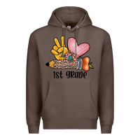 Coffee peace love 1st grade Premium Hoodie - JahusDesignShop