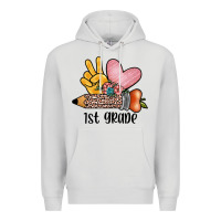 Dove Grey peace love 1st grade Premium Hoodie - JahusDesignShop