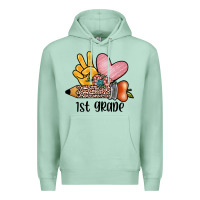 Seafoam peace love 1st grade Premium Hoodie - JahusDesignShop