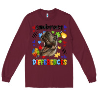 Burgundy embrace differences Long Sleeve Tee - LillyAllenDesigns