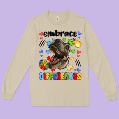 Embrace Differences Long Sleeve Tee Designed By Lillyallendesigns