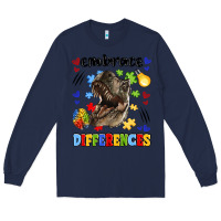 Navy embrace differences Long Sleeve Tee - LillyAllenDesigns