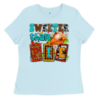 Baby Blue sweeter than pie with pumpkin pie Ladies Tee - AdoDesignShop