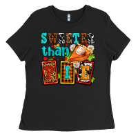 Black sweeter than pie with pumpkin pie Ladies Tee - AdoDesignShop