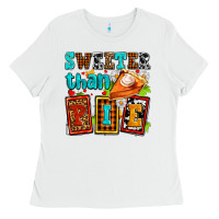 White sweeter than pie with pumpkin pie Ladies Tee - AdoDesignShop
