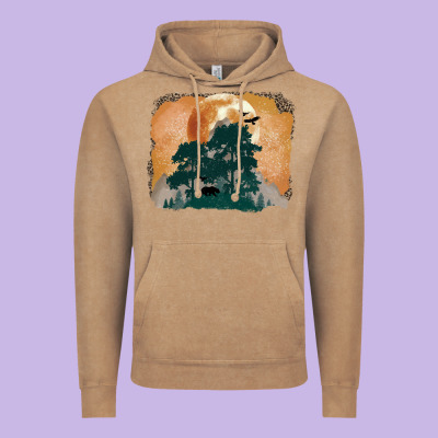 Wilderness Leopard Vintage Hoodie Designed By Maliassmallbusiness