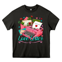 Asphalt love letter with typewriter Heavy Core Tee - AdoDesignShop